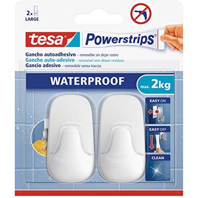 tesa 59781-00001-00 59781-00001-00 kunststof haken wit groot + Powerstrips waterdicht tot 2 kg, niet van toepassing tesa 59781-00001-00 59781-00001-00 kunststof haken wit groot + Powerstrips waterdicht tot 2 kg, niet van toepassing