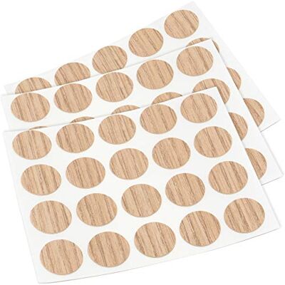 ADSAMM - 60 x copriforo autoadesivi ultrasottili - Lichte eiken - Ø13 mm rond - kleefafdekastjes ADSAMM - 60 x copriforo autoadesivi ultrasottili - Lichte eiken - Ø13 mm rond - kleefafdekastjes