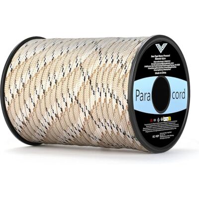 VINATO Paracord 4 mm, 30 m, parachutetouw, nylon, scheurvast, parachutetouw, tactisch touw voor camping, survival, outdoor, desert camo VINATO Paracord 4 mm, 30 m, parachutetouw, nylon, scheurvast, parachutetouw, tactisch touw voor camping, survival, outdoor, desert camo