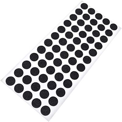 Adsamm ® / 60 x zelfklevende viltdoppen/zwart/ø 14 mm/rond / 1,5 mm dunne zelfklevende meubelglijders van vilt Adsamm ® / 60 x zelfklevende viltdoppen/zwart/ø 14 mm/rond / 1,5 mm dunne zelfklevende meubelglijders van vilt