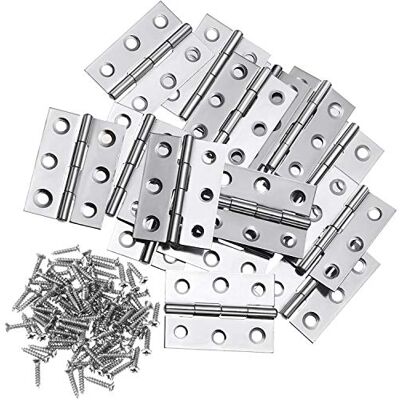 Boao 16 Stuks Kleine Deurscharnieren Roestvrij Staal Vouwen Butt Scharnieren Home Meubels Hardware Piano Kast Deur Scharnier met 96 Stuks RVS Schroeven Boao 16 Stuks Kleine Deurscharnieren Roestvrij Staal Vouwen Butt Scharnieren Home Meubels Hardware Piano Kast Deur Scharnier met 96 Stuks RVS Schroeven