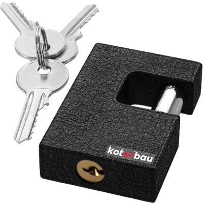 KOTARBAU ® Gietijzeren hangslot 70 mm monoblock hangslot met bouten inbraakbeveiliging beugelslot gehard massief slot KOTARBAU ® Gietijzeren hangslot 70 mm monoblock hangslot met bouten inbraakbeveiliging beugelslot gehard massief slot