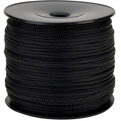 Flandria Polypro gevlochten touw, zwart, Ø 1,5 mm, spoel 100 m, buitentouw, knutseltouw, zwart Flandria Polypro gevlochten touw, zwart, Ø 1,5 mm, spoel 100 m, buitentouw, knutseltouw, zwart