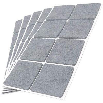 ADSAMM - 40 viltpads voor meubels - Grijs - Beschermt vloeren ADSAMM - 40 viltpads voor meubels - Grijs - Beschermt vloeren