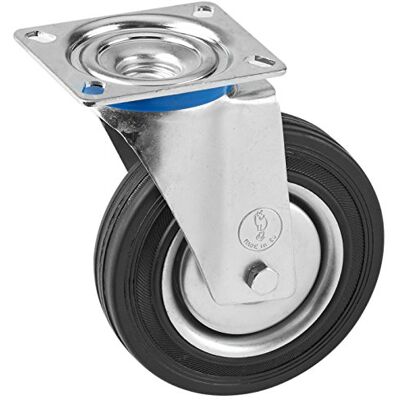 Metafranc Zwenkwiel Ø 160 mm 135 x 105 mm plaat massief rubberen wiel zacht loopvlak rollagers 150 kg draagkracht/transportwiel/meubelwiel/heavy duty roller / 800910 Metafranc Zwenkwiel Ø 160 mm 135 x 105 mm plaat massief rubberen wiel zacht loopvlak rollagers 150 kg draagkracht/transportwiel/meubelwiel/heavy duty roller / 800910
