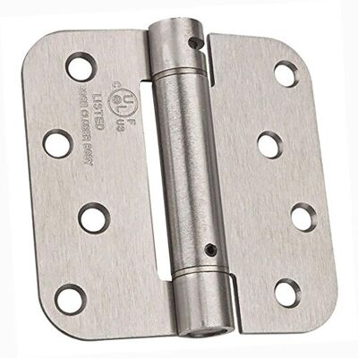 Dynasty Hardware 4 "x 4" Insteekveer Scharnier met 5/8" Radius Corners, Satijn Nikkel Pack van 2 scharnieren Dynasty Hardware 4 "x 4" Insteekveer Scharnier met 5/8" Radius Corners, Satijn Nikkel Pack van 2 scharnieren
