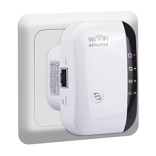 Molbory Wifi-repeater WLAN-versterker, internetversterker: 2,4 GHz, 300 Mbps, wifi-repeater met repeater//AP-modus, wifi-repeater met ethernetpoort, wifi-versterker voor alle WLAN-apparaten, WPS knop, EU-stekker