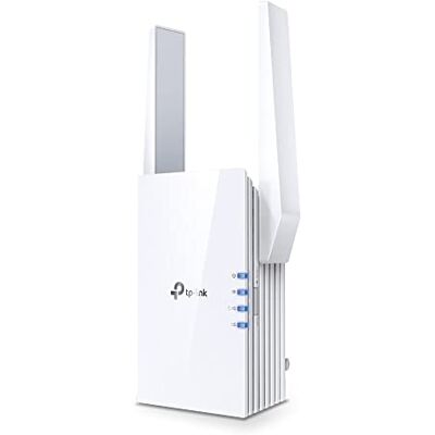 TP-Link RE705X Dual Band WiFi 6 Mesh AX3000 Gigabit WiFi Repeater (2402Mbit/s op 5Ghz en 574Mbit/s op 2,4GHz, OneMesh, intelligente signaalweergave, AP-modus, Tether-app) wit TP-Link RE705X Dual Band WiFi 6 Mesh AX3000 Gigabit WiFi Repeater (2402Mbit/s op 5Ghz en 574Mbit/s op 2,4GHz, OneMesh, intelligente signaalweergave, AP-modus, Tether-app) wit