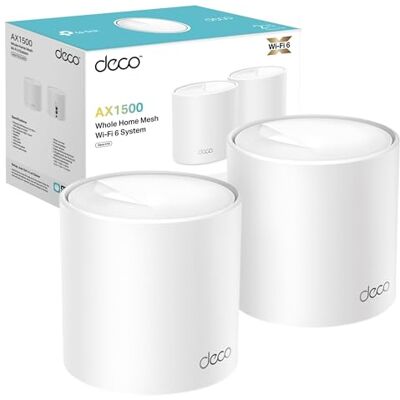 TP-Link Deco X10 AX1500Mbps dual-band netwerk WiFi 6-systeem voor het hele huis, op AI-gebaseerde wifi-versterker, 2 gigabit-poorten, bereik tot 3900 m², aansluiting van maximaal 120 apparaten, spel TP-Link Deco X10 AX1500Mbps dual-band netwerk WiFi 6-systeem voor het hele huis, op AI-gebaseerde wifi-versterker, 2 gigabit-poorten, bereik tot 3900 m², aansluiting van maximaal 120 apparaten, spel