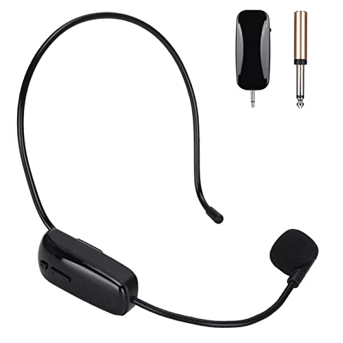 Sxhlseller Microfoon, UHF Draadloze Microfoon Headset Draadloze Microfoon Microfoon voor Het Onderwijzen van een Reisgids met 3,5 Tot 6,35 -omzetter