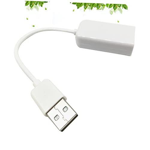 Gatuida Computer Hoofdtelefoon Geluidskaart 7.1 Kanaals Geluidskaart Usb-audio-adapterkaart Usb-geluidskaart Geluid Voor Notebook Usb 2.0 Geluidskaart Wit Stereo Microfoon