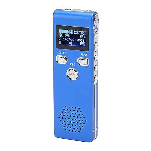 Cuifati Digitale Voicerecorder Spraakgestuurde Recorder met Weergave, Draagbare Banddictafoon met Dubbele Microfoon, Ruisonderdrukking, Lange Standby-tijd voor Lezingen, Vergaderingen,