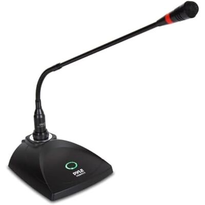 Pyle Microfoon Microfoonsysteem met Zwanenhals voor Desktop- Tafelmontage Bedrade Condensator Microfoon met Popfilter Voor Karaoke, Conferenties, Studio-opnamen Zwart Pyle Microfoon Microfoonsysteem met Zwanenhals voor Desktop- Tafelmontage Bedrade Condensator Microfoon met Popfilter Voor Karaoke, Conferenties, Studio-opnamen Zwart
