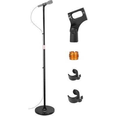 NEEWER Microfoon vloerstandaard, 3 secties verstelbare afneembare microfoonklemhouder houder met verzwaarde basis, compatibel met Blue Yeti HyperX QuadCast Shure SM58 Samson Q2U Fifine K669B, MS045 NEEWER Microfoon vloerstandaard, 3 secties verstelbare afneembare microfoonklemhouder houder met verzwaarde basis, compatibel met Blue Yeti HyperX QuadCast Shure SM58 Samson Q2U Fifine K669B, MS045