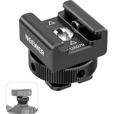 NEEWER Cold Shoe Mount Adapter voor Draadloze Microfoon, Speedlite Flash Compatibel met DJI Mic 2 Rode GO II Hollyland Saramonic draadloze mini-microfoon, anti-interferentie offset contact NEEWER Cold Shoe Mount Adapter voor Draadloze Microfoon, Speedlite Flash Compatibel met DJI Mic 2 Rode GO II Hollyland Saramonic draadloze mini-microfoon, anti-interferentie offset contact