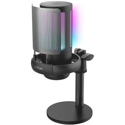 GXTrust Ruan Gaming Microfoon USB met Popfilter, Cardioïde Opname, Zwart Tafelmicrofoon met Shockmount, Streaming Mic voor PC, Laptop, Podcasting, Vlogs, Opnemen, YouTube, Twitch GXTrust Ruan Gaming Microfoon USB met Popfilter, Cardioïde Opname, Zwart Tafelmicrofoon met Shockmount, Streaming Mic voor PC, Laptop, Podcasting, Vlogs, Opnemen, YouTube, Twitch