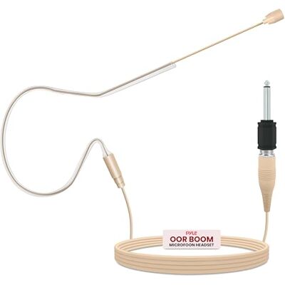 Pyle Over-Ear Boom Microfoon Headset – Handsfree Omnidirectioneel Condensator Microfoon met 3,5mm/1/4" Adapter, 1,2m Kabel & Windscherm – Beige Kleur voor Studio of Presentatie Pyle Over-Ear Boom Microfoon Headset – Handsfree Omnidirectioneel Condensator Microfoon met 3,5mm/1/4" Adapter, 1,2m Kabel & Windscherm – Beige Kleur voor Studio of Presentatie