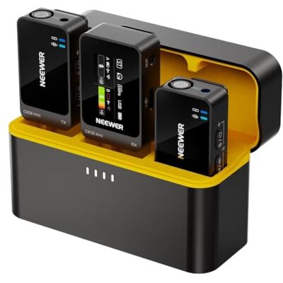 NEEWER CM26 Max IA Microfoon, draadloos, compatibel met iPhone 17, 16, 15, Android PC, USB C Plug&Play, bediening via app, 2 ruisonderdrukkers, totale looptijd van 50 uur, bereik van 120 m, Apple MFi NEEWER CM26 Max IA Microfoon, draadloos, compatibel met iPhone 17, 16, 15, Android PC, USB C Plug&Play, bediening via app, 2 ruisonderdrukkers, totale looptijd van 50 uur, bereik van 120 m, Apple MFi