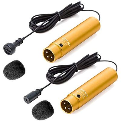 Movo LV-6 Pro Grade Omnidirectionele en Cardioïde XLR Lavalier condensator microfoonset (48V fantoomvoeding) Movo LV-6 Pro Grade Omnidirectionele en Cardioïde XLR Lavalier condensator microfoonset (48V fantoomvoeding)
