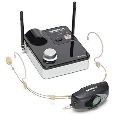 Samson AirLine 99m Double Earset System G‑band Draadloos UHF Headset Systeem voor Fitness en Presentaties Samson AirLine 99m Double Earset System G‑band Draadloos UHF Headset Systeem voor Fitness en Presentaties