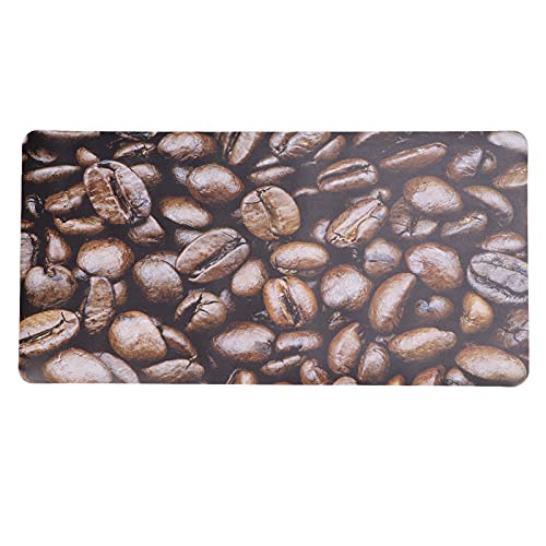 QTKLSM Muismat Gaming muismat Leer bedrukte muismat Coffee Bean muismat(350 * 700 * 2mm)