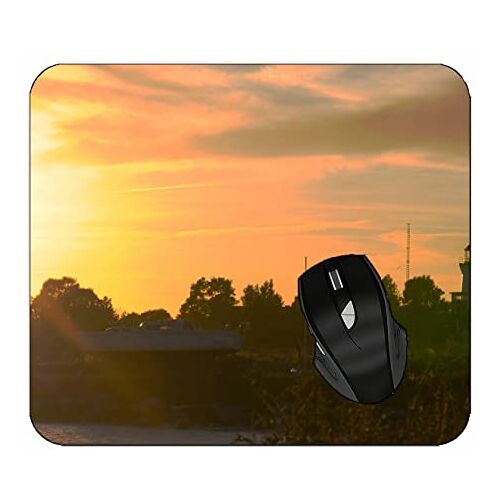 YENDOSTEEN Aangepaste Originele Muismat, D5300 Mediterraneansea Balearen Gaming Mouse Mat Pad met Gestikte Randen 300 * 250 * 3 mm