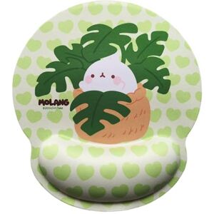 WONDEE Molang Ergonomische Muismat, Molang Konijn Tekening Groene Kawai Muismat Polssteun Gel en Antislip Mouse Pad Meisjes en Vrouwen WONDEE Molang Ergonomische Muismat, Molang Konijn Tekening Groene Kawai Muismat Polssteun Gel en Antislip Mouse Pad Meisjes en Vrouwen
