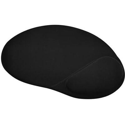 RAYLU PAPER Muismat met gel polssteun, ergonomische muismat met zacht gevoel en antislip onderkant, zwart RAYLU PAPER Muismat met gel polssteun, ergonomische muismat met zacht gevoel en antislip onderkant, zwart
