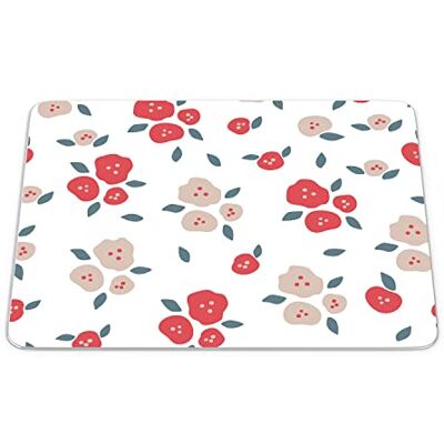 Bonamaison , Rechthoek digitaal bedrukte muismat, antislip onderkant, voor kantoor en thuis, afmetingen: 22x18 cm Bonamaison , Rechthoek digitaal bedrukte muismat, antislip onderkant, voor kantoor en thuis, afmetingen: 22x18 cm