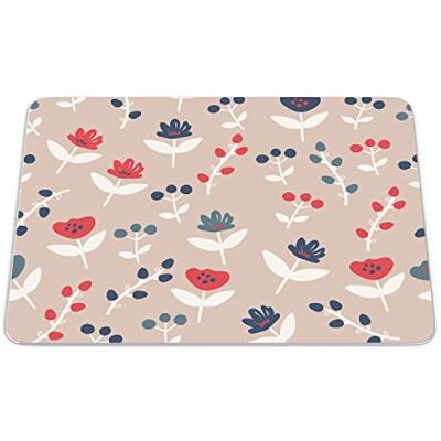 Bonamaison , Rechthoek digitaal bedrukte muismat, antislip onderkant, voor kantoor en thuis, afmetingen: 22x18 cm Bonamaison , Rechthoek digitaal bedrukte muismat, antislip onderkant, voor kantoor en thuis, afmetingen: 22x18 cm