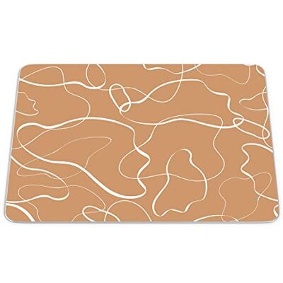Bonamaison , Rechthoek digitaal bedrukte muismat, antislip onderkant, voor kantoor en thuis, afmetingen: 22x18 cm Bonamaison , Rechthoek digitaal bedrukte muismat, antislip onderkant, voor kantoor en thuis, afmetingen: 22x18 cm