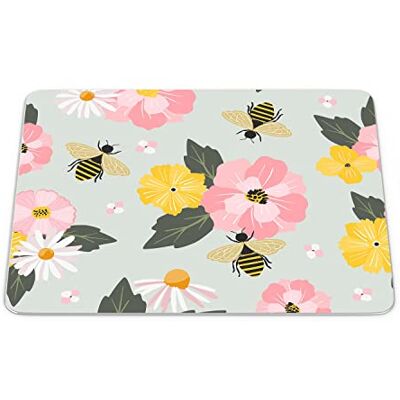 Bonamaison , Rechthoek digitaal bedrukte muismat, antislip onderkant, voor kantoor en thuis, afmetingen: 22x18 cm Bonamaison , Rechthoek digitaal bedrukte muismat, antislip onderkant, voor kantoor en thuis, afmetingen: 22x18 cm