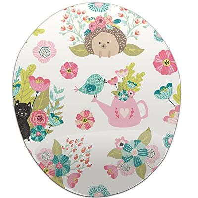 Bonamaison , Ergonomische muismat met polssteun, digitaal bedrukte muismat tegen schede problemen, antislip onderkant, voor kantoor en thuis, afmetingen: 20 x 23 cm Bonamaison , Ergonomische muismat met polssteun, digitaal bedrukte muismat tegen schede problemen, antislip onderkant, voor kantoor en thuis, afmetingen: 20 x 23 cm
