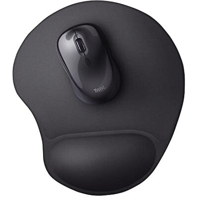 Trust Bigfoot Gel Muismat Mouse Pad met Ergonomische Polssteun, Zwart Trust Bigfoot Gel Muismat Mouse Pad met Ergonomische Polssteun, Zwart