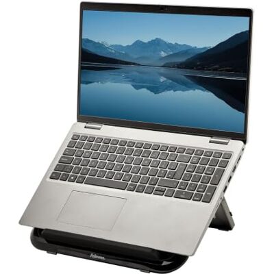 Fellowes Dagelijkse laptopstandaard voor bureau verstelbare laptopverhoger voor thuis, kantoor en hybride werken Draagbare laptopstandaard met 7 hoogteverstellingen Max monitorgrootte 17", max Fellowes Dagelijkse laptopstandaard voor bureau verstelbare laptopverhoger voor thuis, kantoor en hybride werken Draagbare laptopstandaard met 7 hoogteverstellingen Max monitorgrootte 17", max