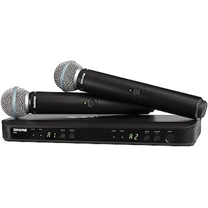 Shure BLX288/B58 UHF draadloos microfoonsysteem Perfect voor kerk, karaoke, zang 14 uur batterijduur, 100 m bereik Inclusief (2) BETA 58A handheld vocale microfoons, tweekanaals ontvanger K3E Shure BLX288/B58 UHF draadloos microfoonsysteem Perfect voor kerk, karaoke, zang 14 uur batterijduur, 100 m bereik Inclusief (2) BETA 58A handheld vocale microfoons, tweekanaals ontvanger K3E