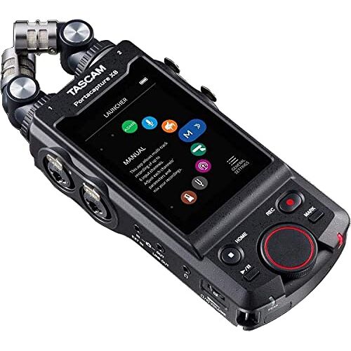 Tascam Portacapture X8 Draagbare 6+2-traps hoge resolutie 32-bit/192-kHz recorder, zwart, draagbaar