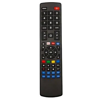 Avilia Universele afstandsbediening, bedient tot 8 apparaten, multifunctioneel, programmeerbaar, compatibel met Smart TV, DVD, DVB-T, Blu-Ray, met sneltoetsen Netflix, YouTube, Prime Video Avilia Universele afstandsbediening, bedient tot 8 apparaten, multifunctioneel, programmeerbaar, compatibel met Smart TV, DVD, DVB-T, Blu-Ray, met sneltoetsen Netflix, YouTube, Prime Video