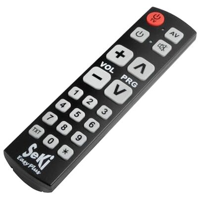SeKi Easy Plus universele afstandsbediening met leren, zwart SeKi Easy Plus universele afstandsbediening met leren, zwart