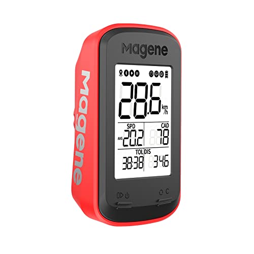 Magene C206Pro Fietscomputer, waterdicht, rood, GPS-fietscomputer, draadloze road-fietsmonitor, 1,9 inch scherm, rood