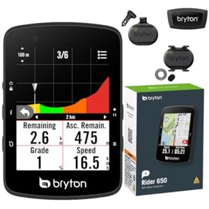Bryton Rider 650T GPS fietscomputer met dual sensor kit en HRM Bryton Rider 650T GPS fietscomputer met dual sensor kit en HRM