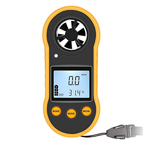 Gonnely RZ818 Handheld anemometer, lcd-display, anemometer, vleugelwiel, windsnelheidsmeter, thermometer, winddetector, meetinstrument, luchtstroommeter