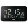 Braun Digitale wekker met datum, maand en temperatuur weergegeven, negatief LCD-display, snelle set, Crescendo Beep Alarm in zwart, model BC10B (1 stuks)