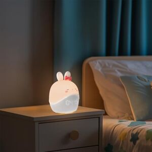 M mimotec M Ledme Nachtlampje/wekker met led-touch voor kinderen, konijn, warme temperatuur 3000 K, opaal afwerking. LM9210 M mimotec M Ledme Nachtlampje/wekker met led-touch voor kinderen, konijn, warme temperatuur 3000 K, opaal afwerking. LM9210