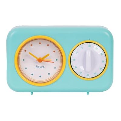 Fisura Retro Keuken Timer & Klok - Turquoise - Keuken Timer & Klok Fisura Retro Keuken Timer & Klok - Turquoise - Keuken Timer & Klok