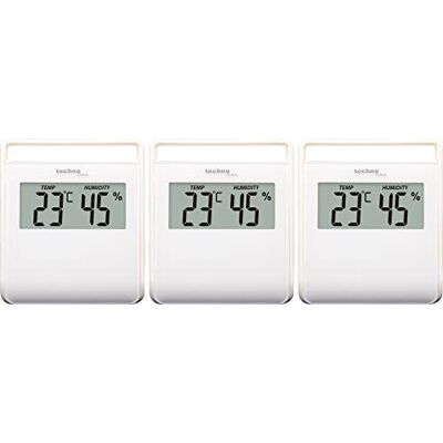 techno line WS 9440 3er Set Digitales Thermometer Hygrometer Thermo Hygro Indicator 3er Set zum Aufstellen oder zur Positionierung durch Magneten techno line WS 9440 3er Set Digitales Thermometer Hygrometer Thermo Hygro Indicator 3er Set zum Aufstellen oder zur Positionierung durch Magneten