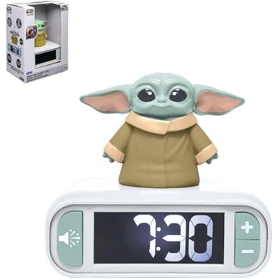 Lexibook , Star Wars, Wekker Nachtlampje Grogu met geluidseffecten, Groen, RL800SWLXB Lexibook , Star Wars, Wekker Nachtlampje Grogu met geluidseffecten, Groen, RL800SWLXB