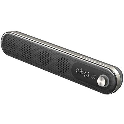 WE BT luidspreker met LCD-display, 10 W, ergave van tijd en temperatuur binnen, dual alarm, USB/Micro-SD, FM-radio, AUX-IN, zwart WE BT luidspreker met LCD-display, 10 W, ergave van tijd en temperatuur binnen, dual alarm, USB/Micro-SD, FM-radio, AUX-IN, zwart