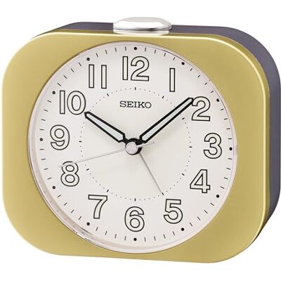SEIKO Gouden wekkerradio - Wekker met verlichting, lichtgevende wijzers, sluimerfunctie, batterij SEIKO Gouden wekkerradio - Wekker met verlichting, lichtgevende wijzers, sluimerfunctie, batterij