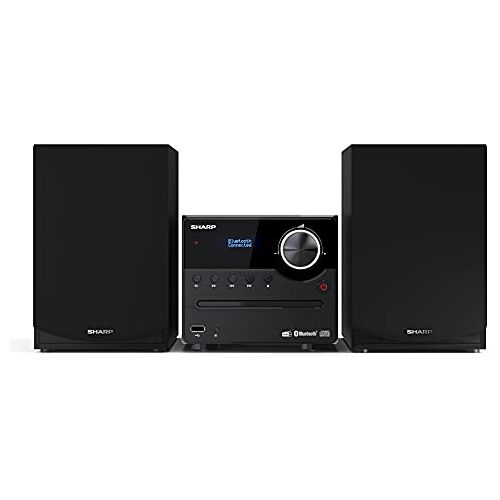 Sharp XLB517DBK Mirco-geluidssysteem 45W (digitale radio met DAB, DAB+ en FM/FM-radio, Bluetooth, USB, CD, MP3), zwart